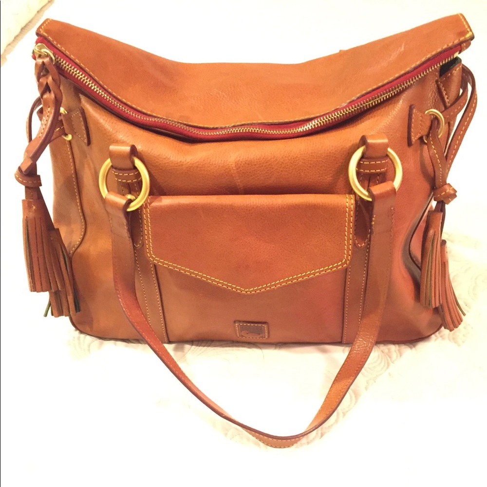 Dooney and Bourke chestnut satchel handbag